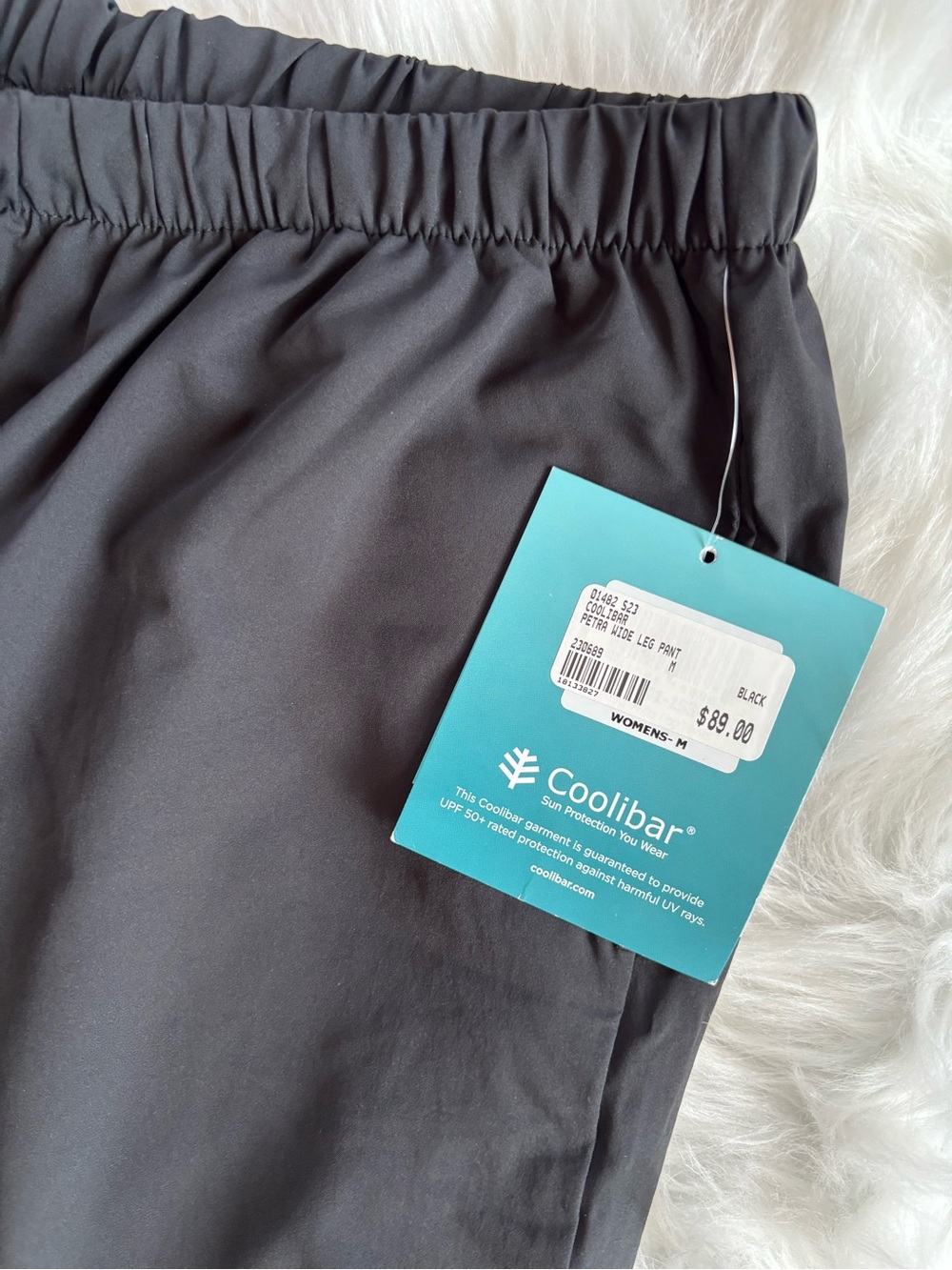 Coolibar WOMENS Black Elastic-Waist Casual Pants medium NEW NWT UPF50 - Picture 2 of 3